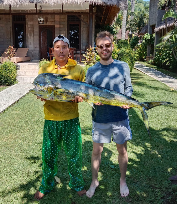 mahi mahi fishing with captain mang dana, amed bali big fishing tour